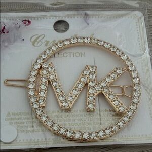 Faux Michael Kors Crystal Embellished Hair Clip
